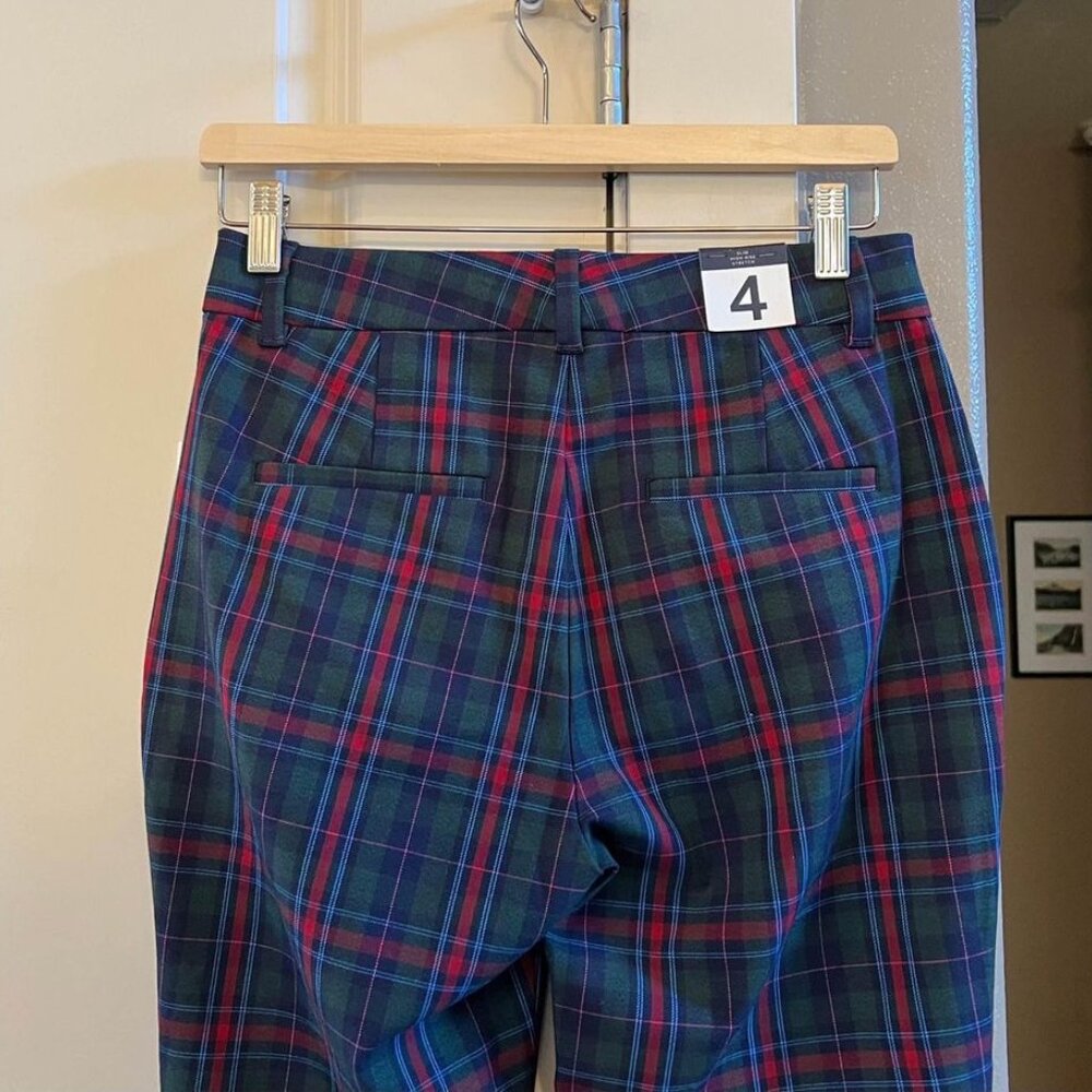 Women’s Gap NWT Plaid Slim High‎ Rise Stretch Pants-Size 4 - Picture 9 of 9